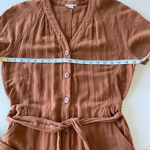 NWOT CASLON Cotton Gauze Belted Short SleeveJumpsuit - Picture 7 of 10